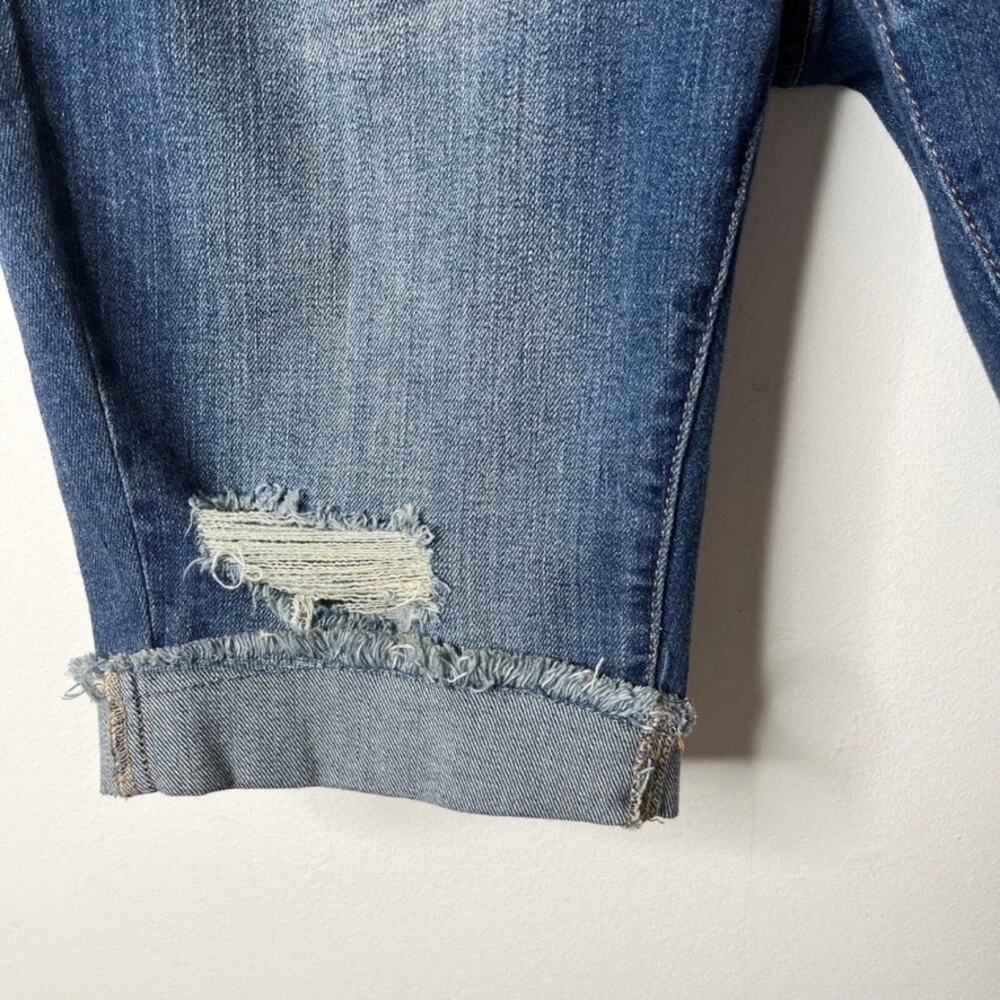 Soho New York & Co Women's Bermuda Jean Shorts 0 Distressed Cut Off Cuffed 10" - Picture 4 of 9